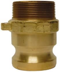 EVER-TITE Coupling 2" x 2" Cam & Groove Male Adapter Male NPT Thread Part F, Brass, 350 Max psi, for Suction & Discharge Hose 320FBR - 62577051