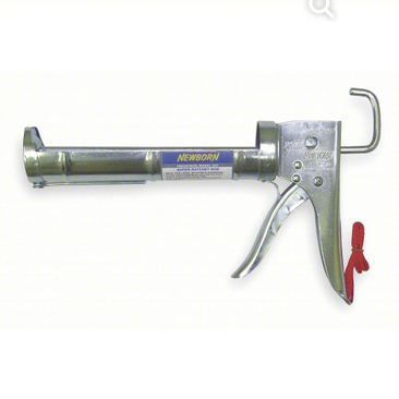 NEWBORN Caulk Gun: Cartridge, 10 oz For Container Size, 6:1, Half Barrel Frame, Ratchet Rod     5F571