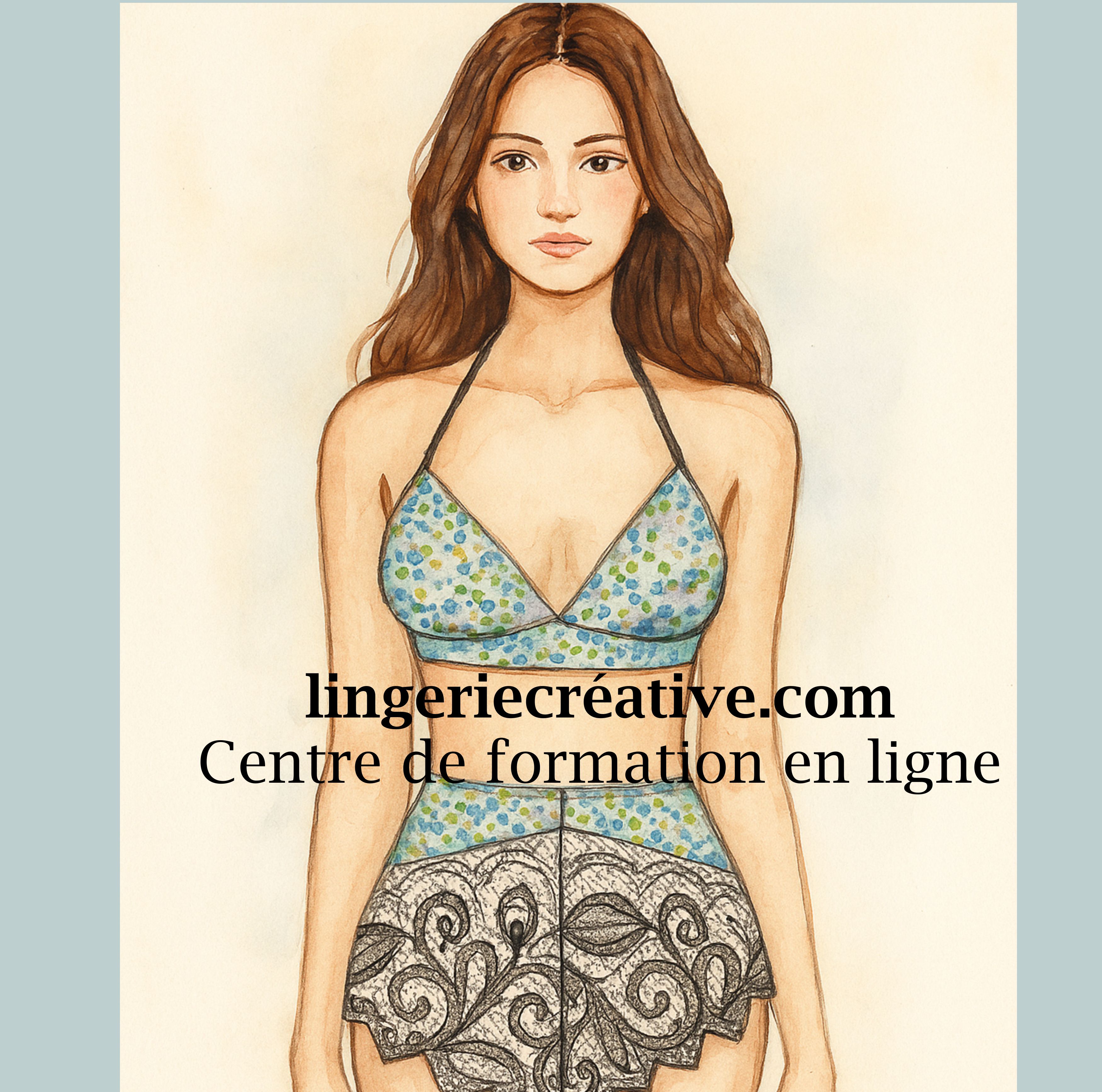 PATRON COUTURE FACILE ENSEMBLE LINGERIE FEMME, TAILLE 36 à 50, MATIERES NON EXTENSIBLES