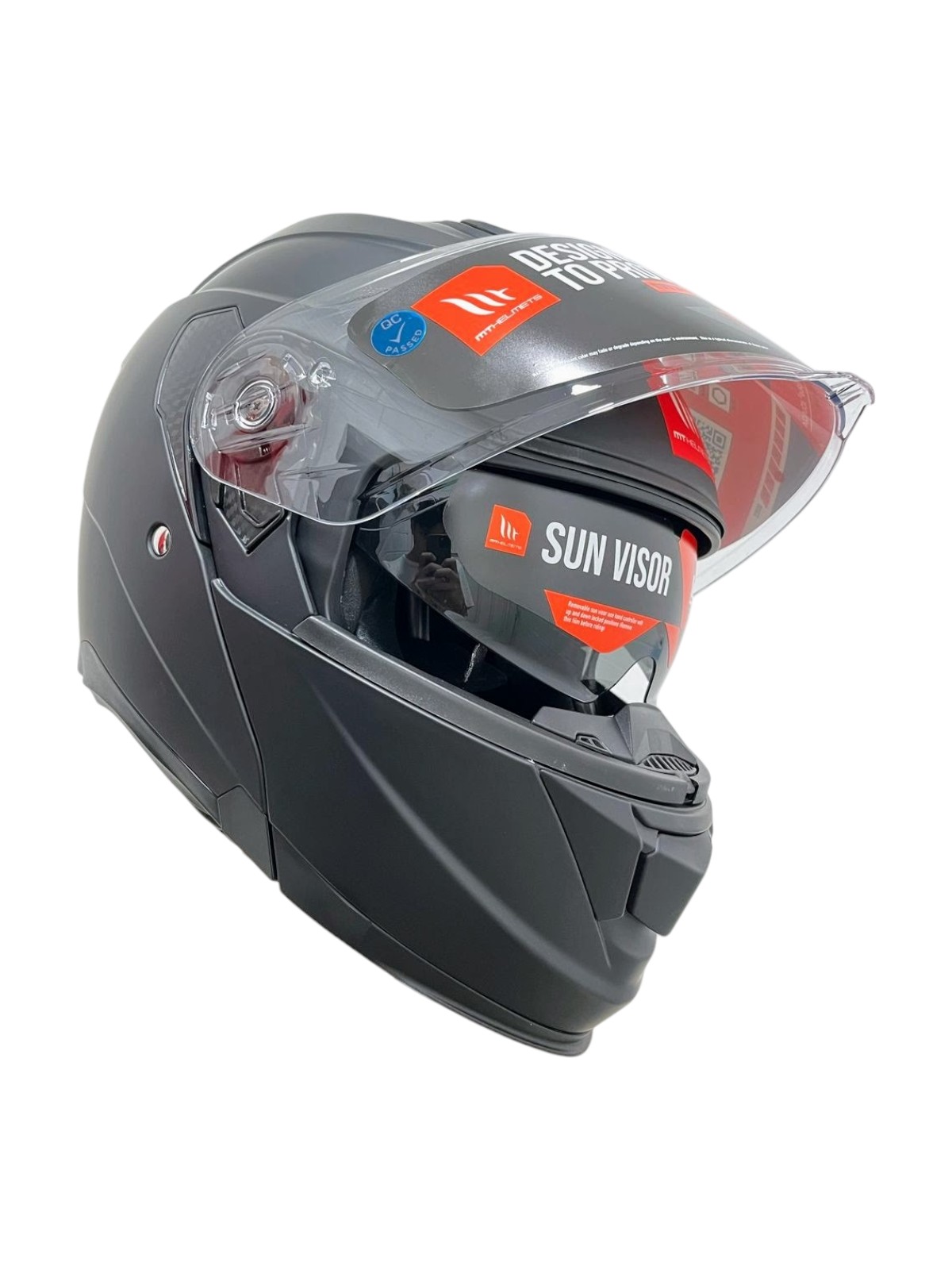 Casco Mt Helmets Exodus Abatible Ece22.06 Y Dot Negro Mate