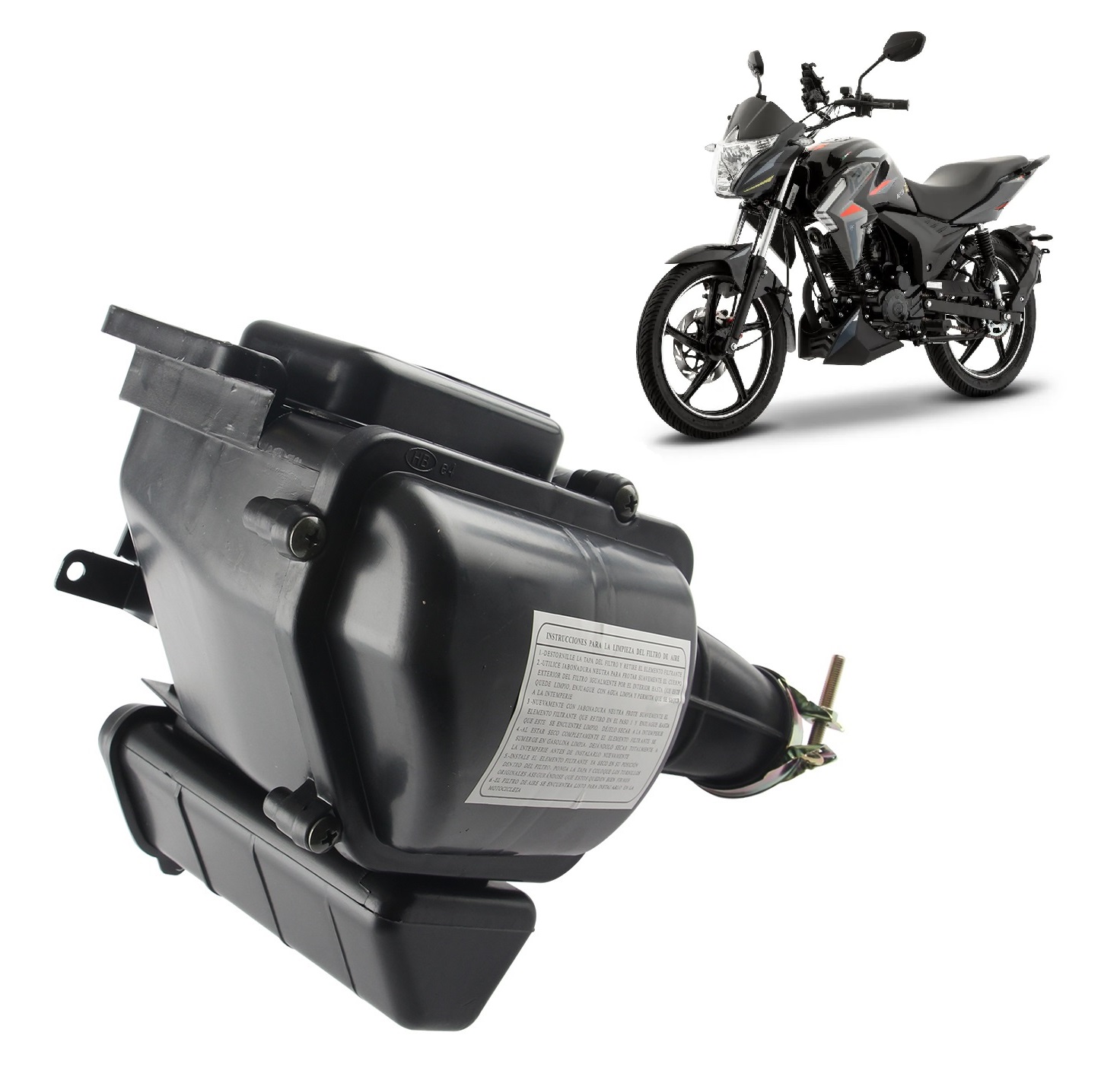 Filtro De Aire Completo 125z/ft125/150 Dt125/dt150 F08010078