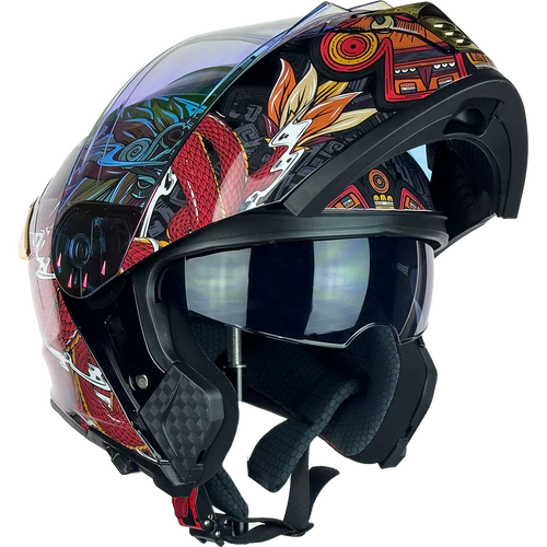 CASCO THUNDER QUETZALCÓATL ROJO