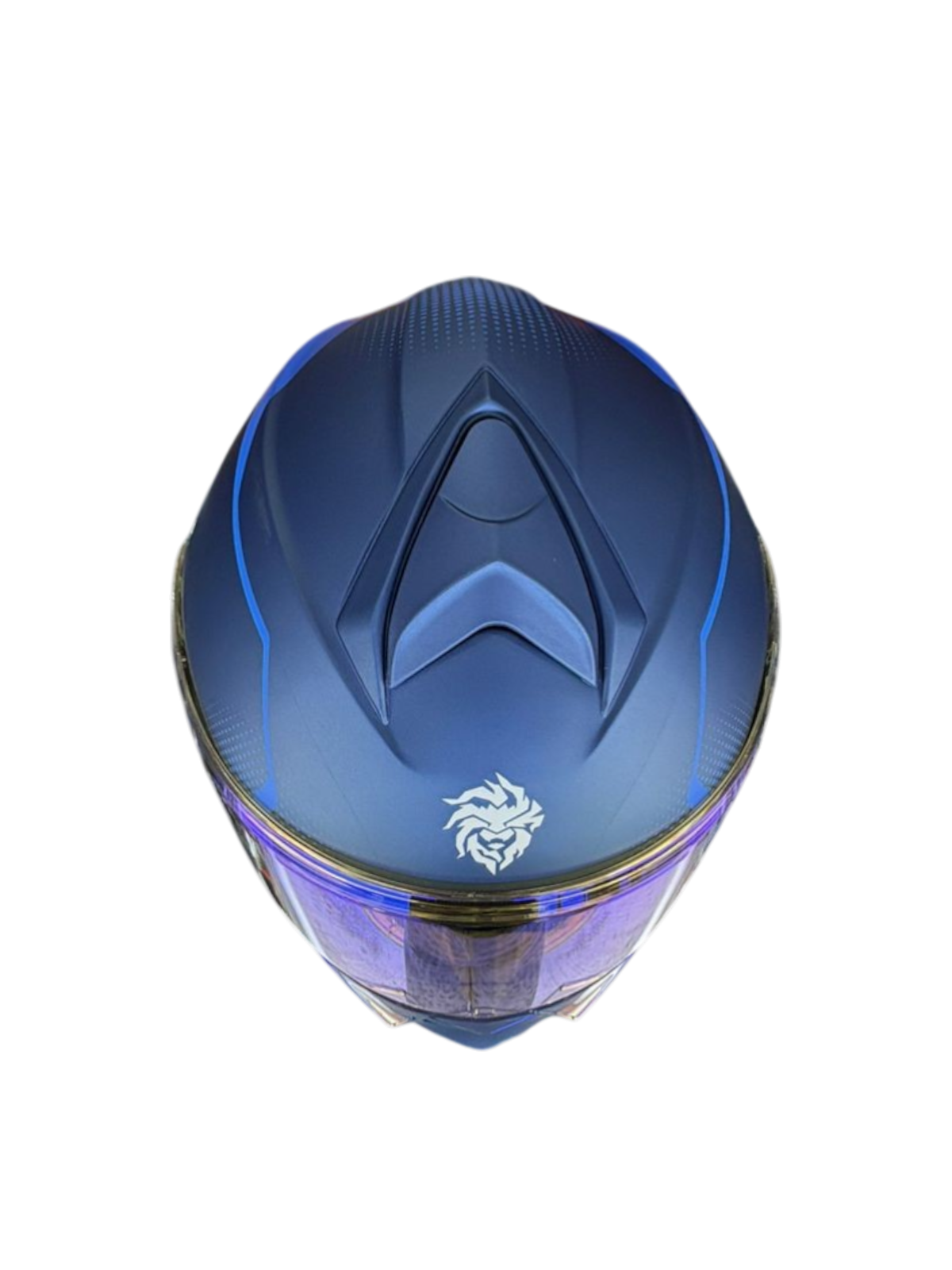 CASCO THUNDER WAVES AZUL CON LUZ LED