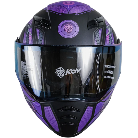 CASCO ESTELAR CYBORG MORADO CON LUZ LED