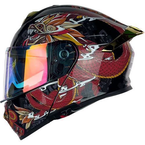 CASCO THUNDER QUETZALCÓATL ROJO