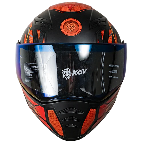 CASCO ESTELAR CYBORG ROJO CON LUZ LED
