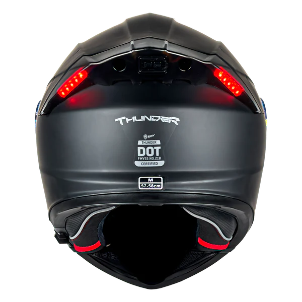 CASCO THUNDER LED NEGRO MATE