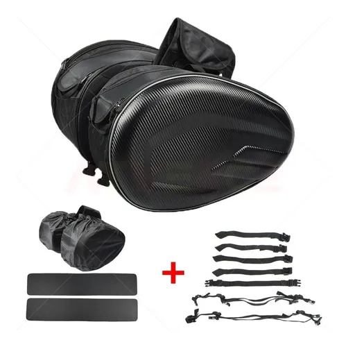 Alforjas impermeables negras 38-52L