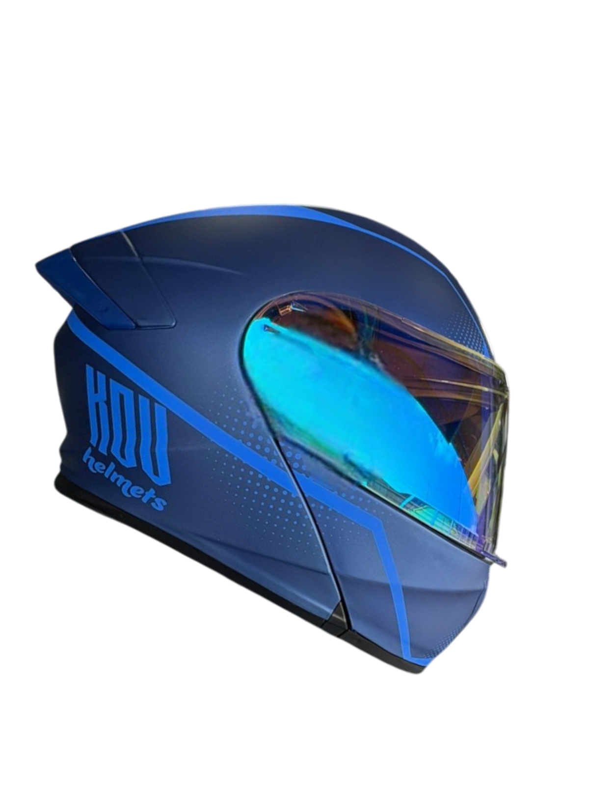 CASCO THUNDER WAVES AZUL CON LUZ LED