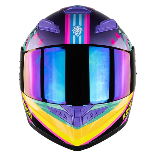 CASCO STARK CHICAS SUPERPODEROSAS ROCK GIRL MORADO