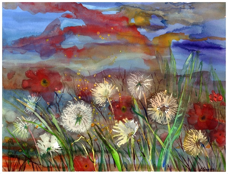 Dandelions And Poppies