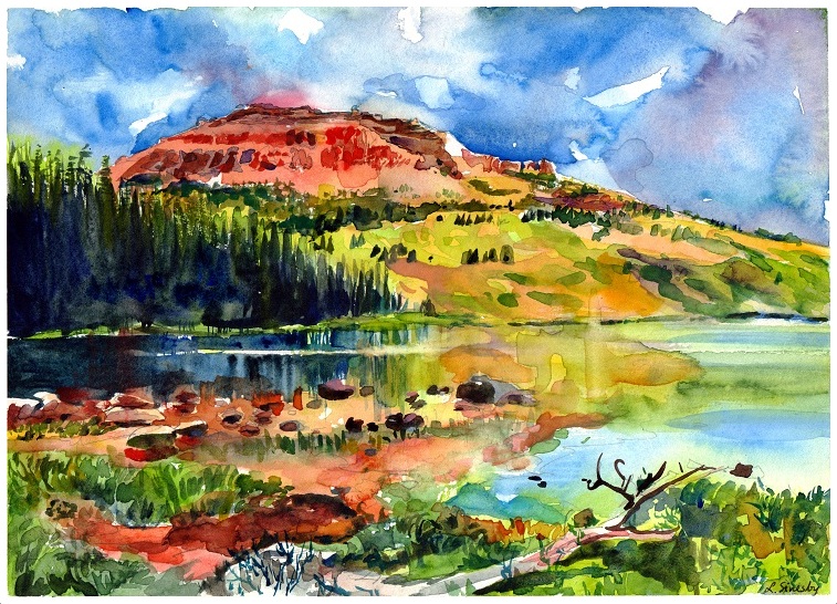 Beartoth Butte In The Shoshone National Park