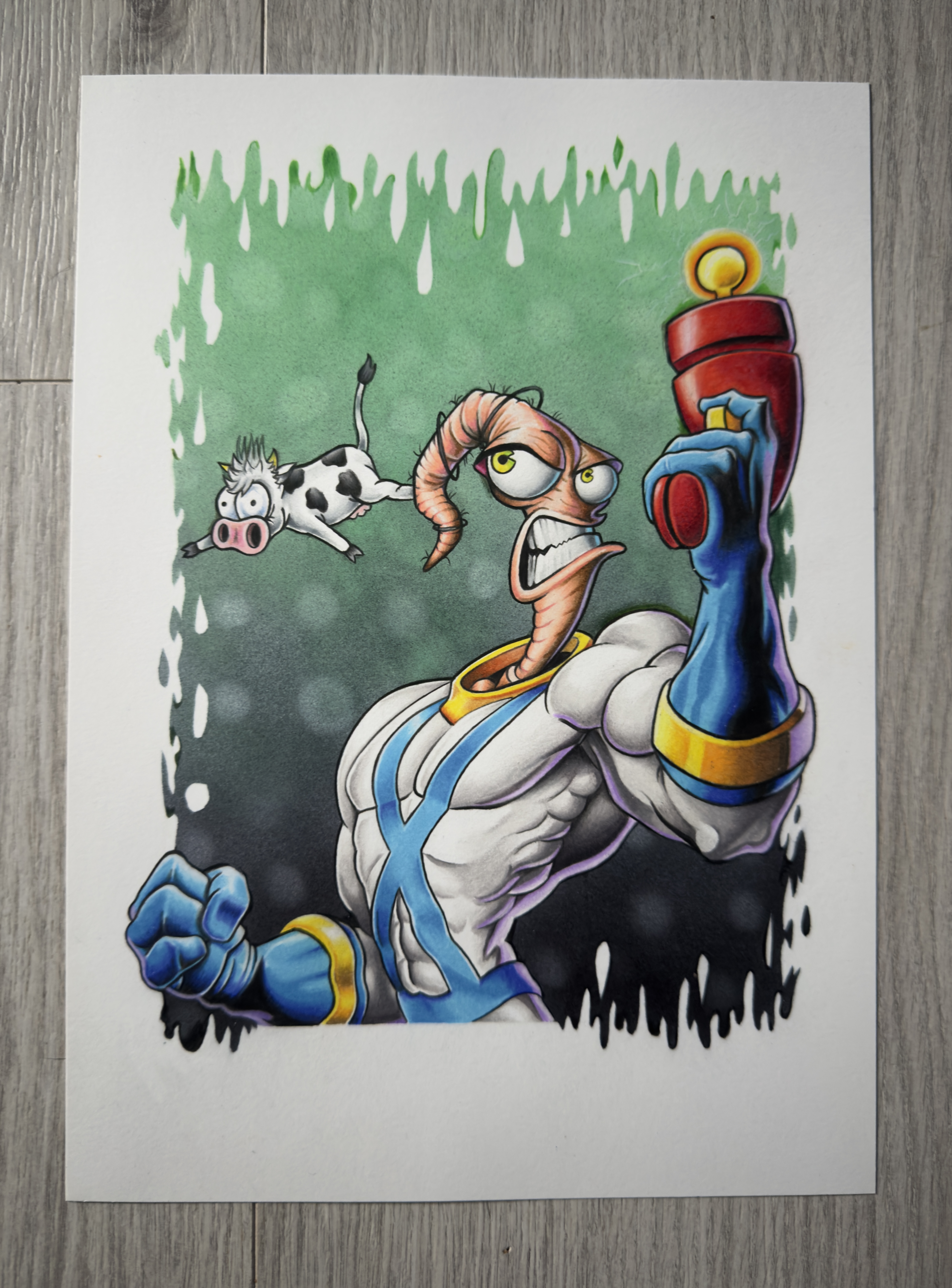 Earthworm Jim Drawing