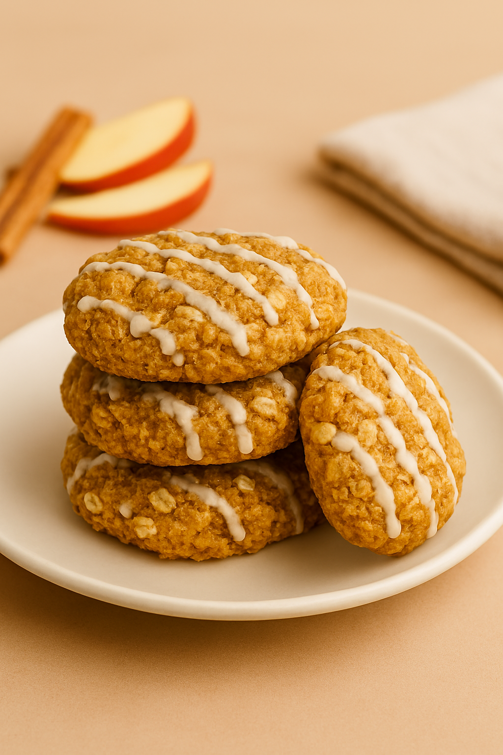 Apple Cinnamon Oatmeal Cookies