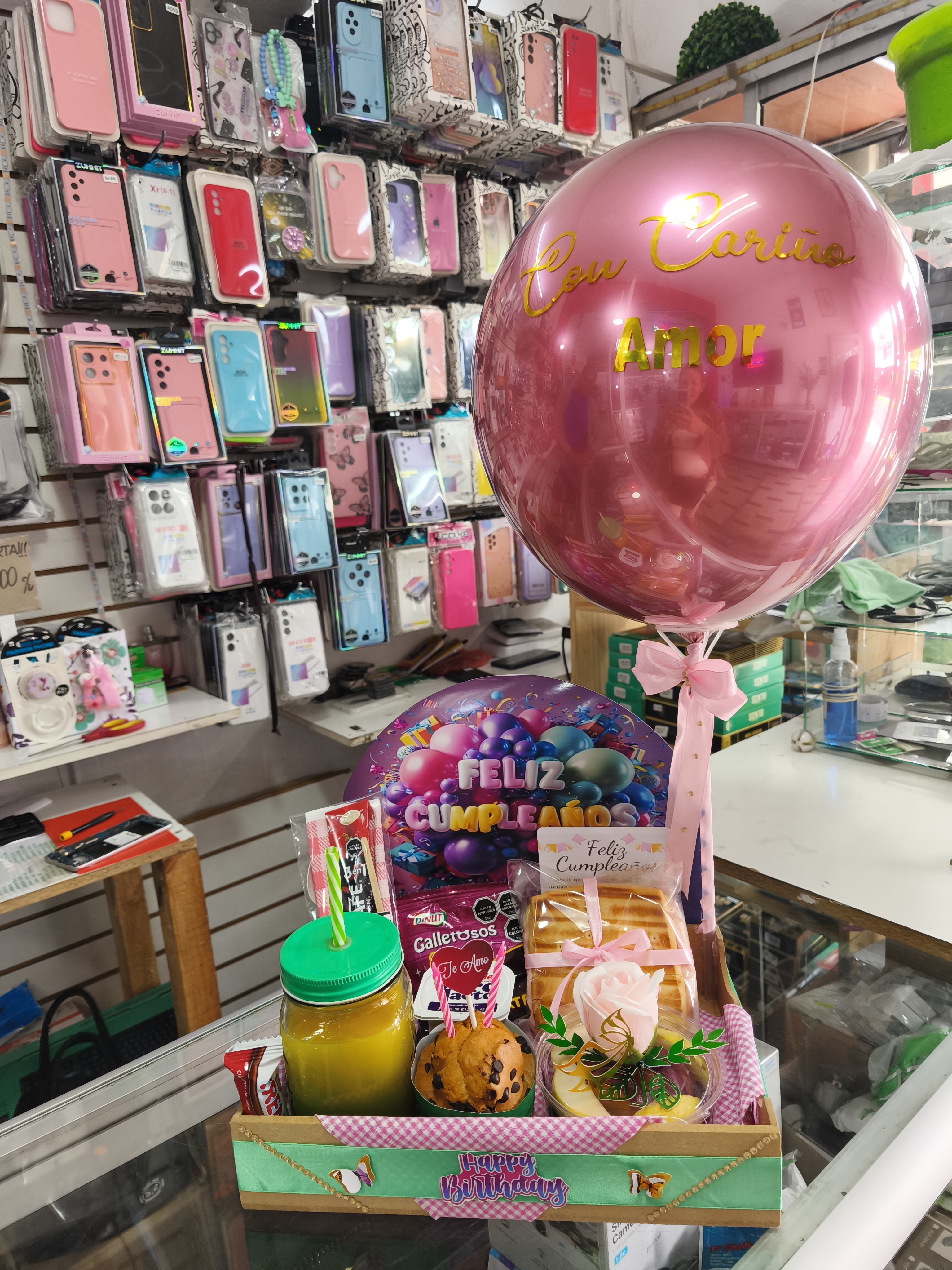 Desayuno sorpresa con globo Burbuja