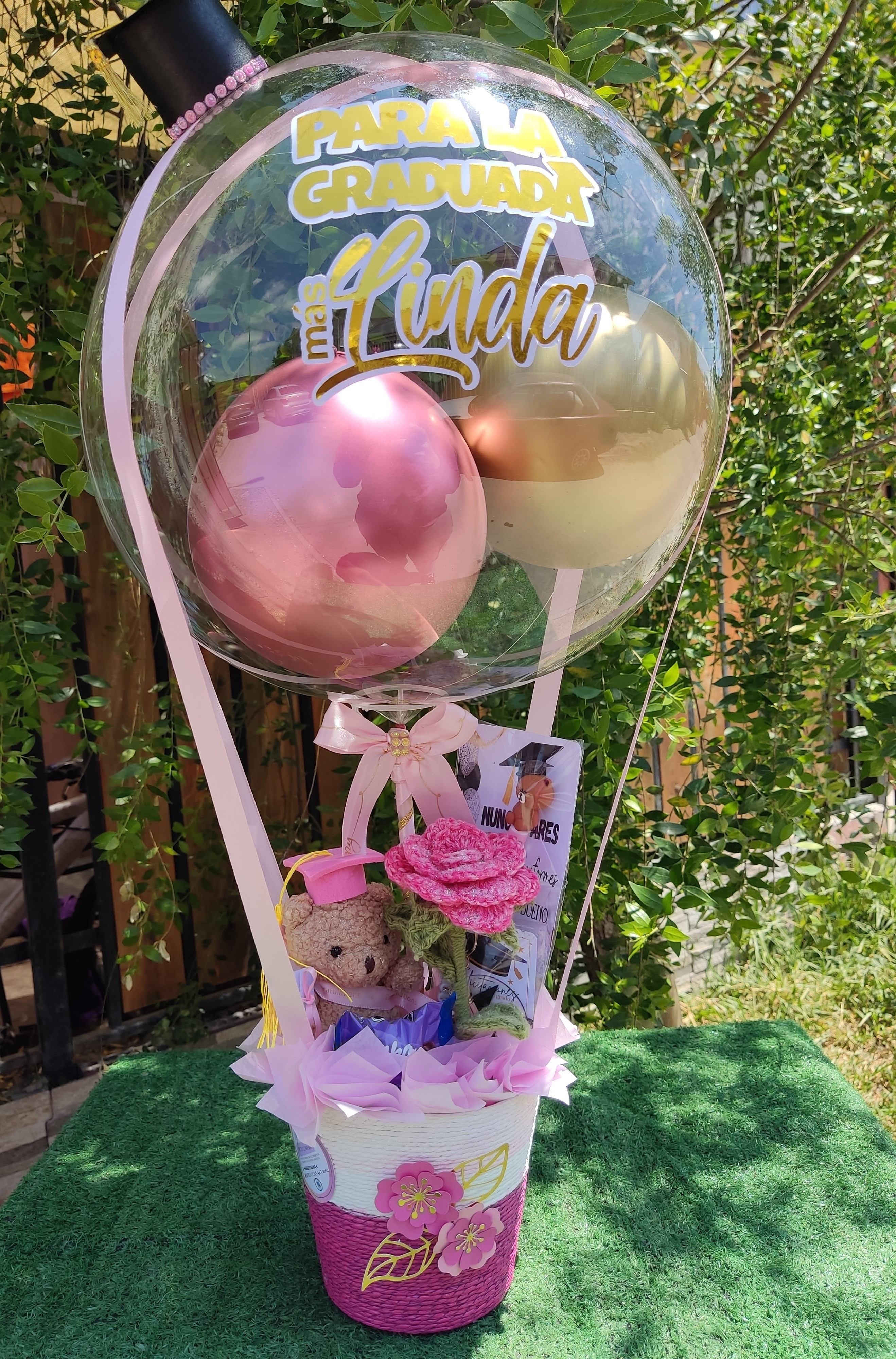 Arreglo de globos para Graduación