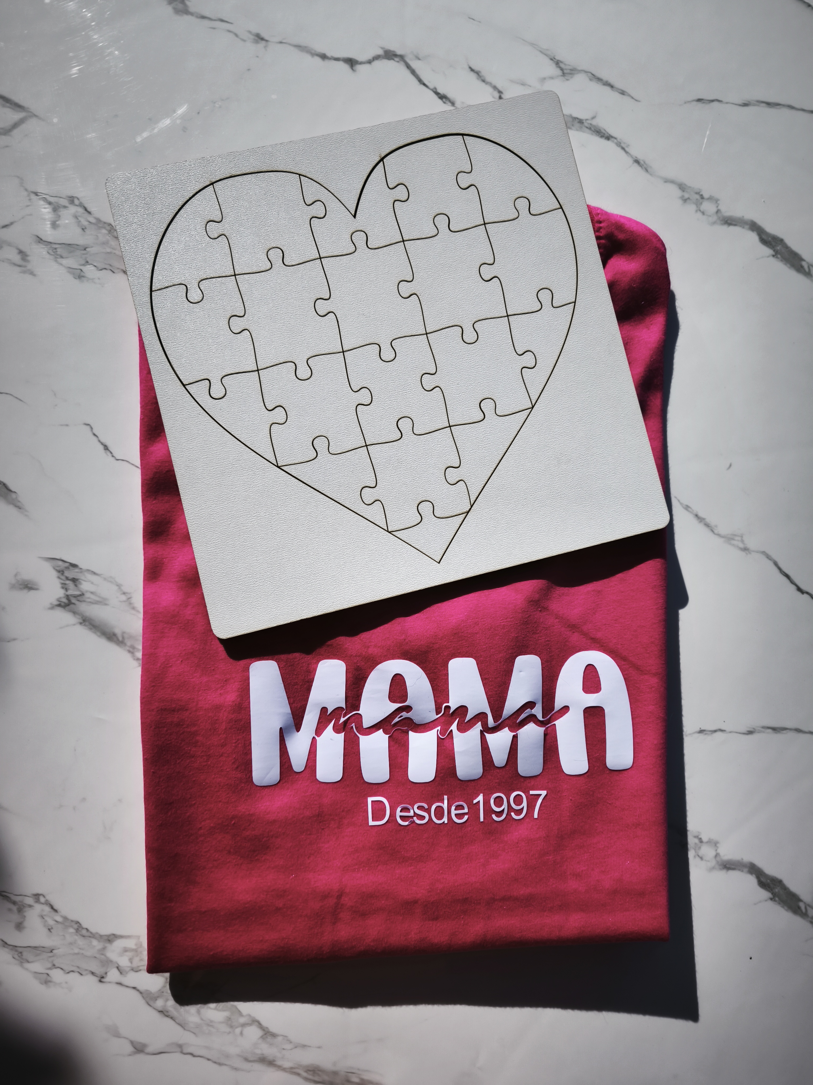 Puzzle  de Madera personalizado forma de  Corazón
