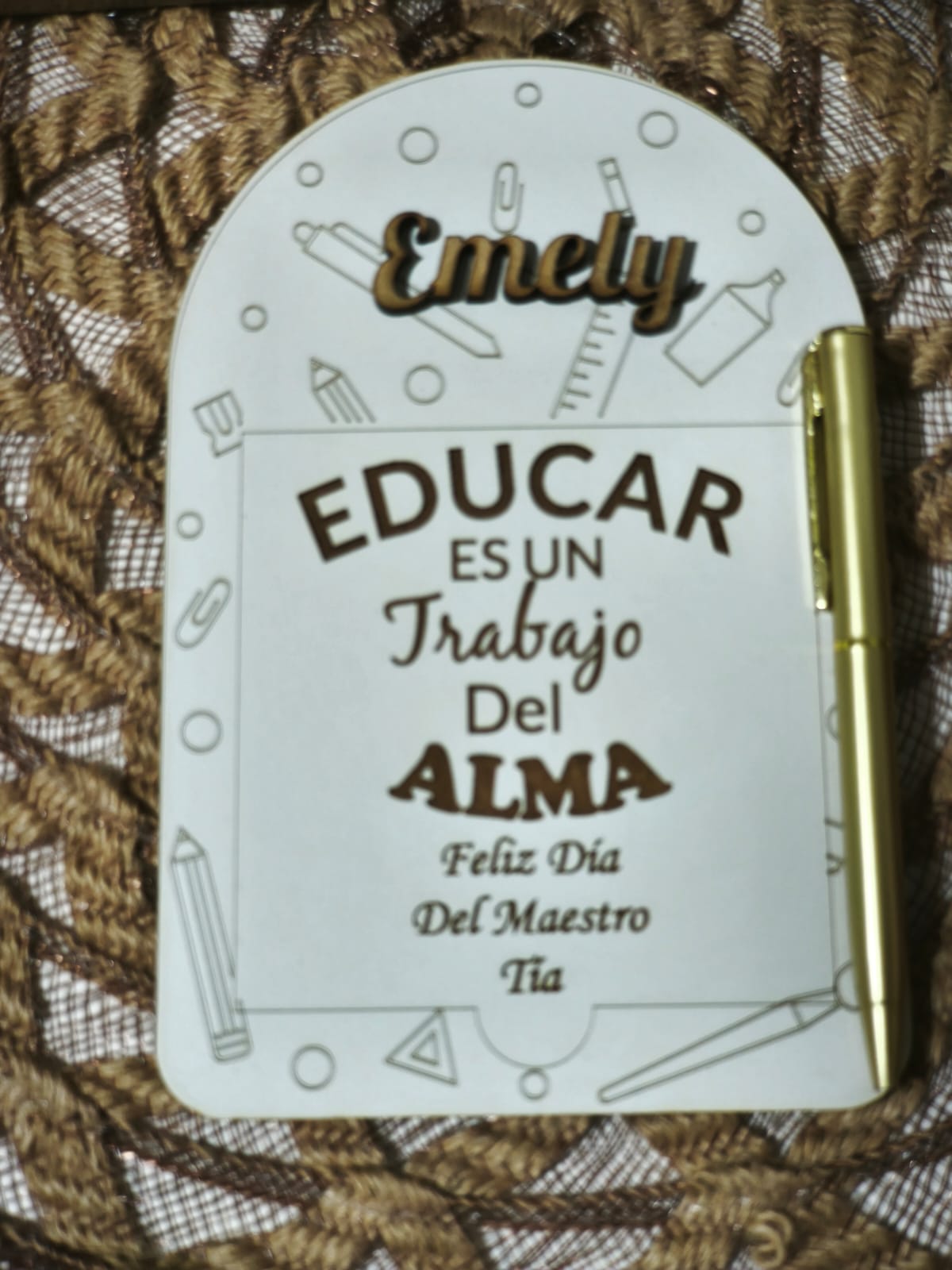 Porta notas  Personalizada para Maestros