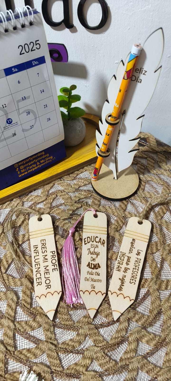 Separadores de libros de Madera