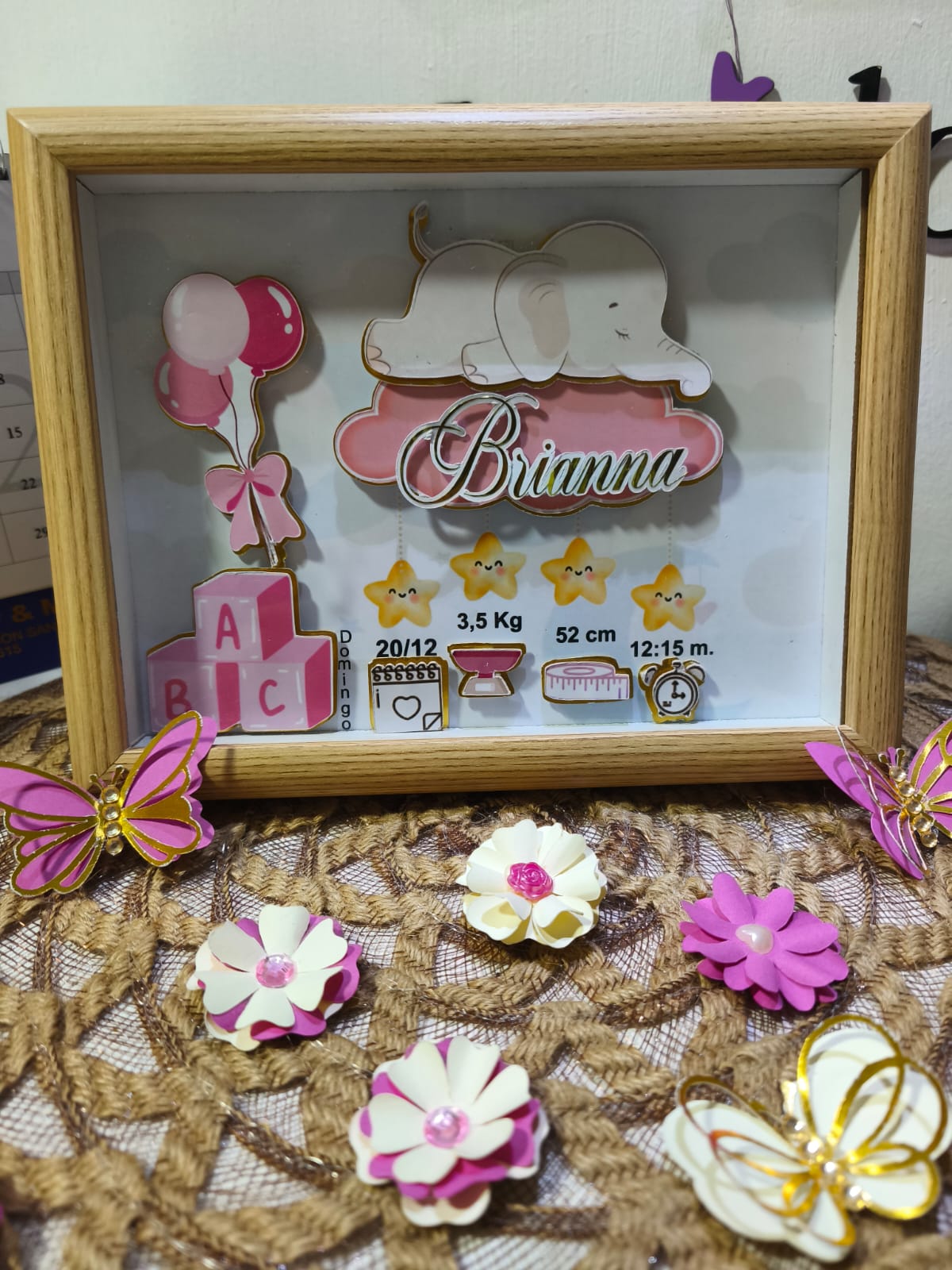 Cuadro Personalizado de Nacimiento.