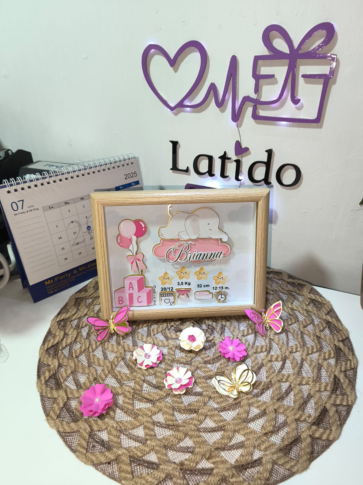 Cuadro Personalizado de Nacimiento.