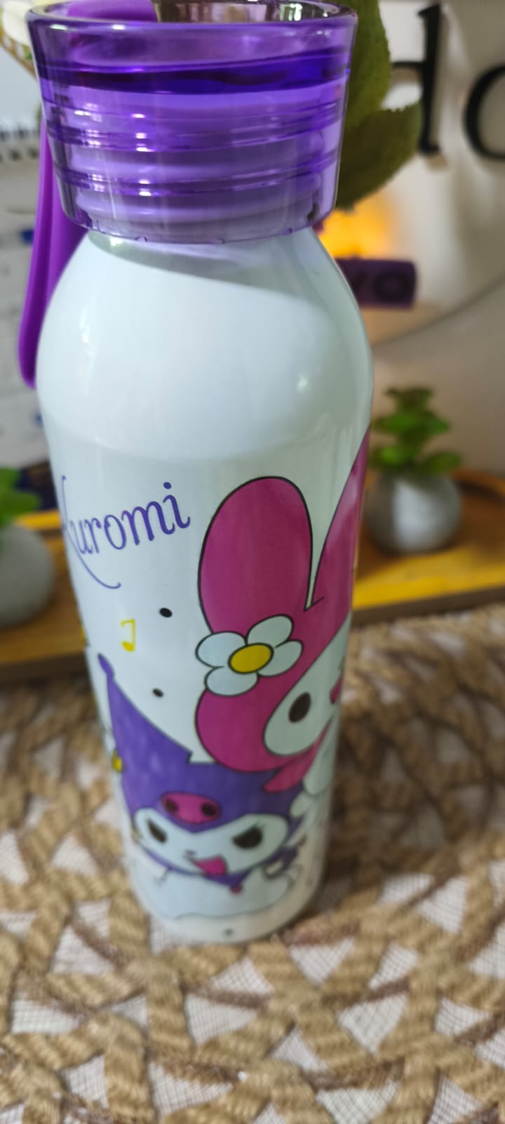 Bolsa  Kuromi y Melody con Termo Metálico