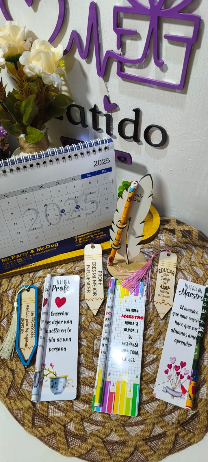 Separadores de libros de Madera