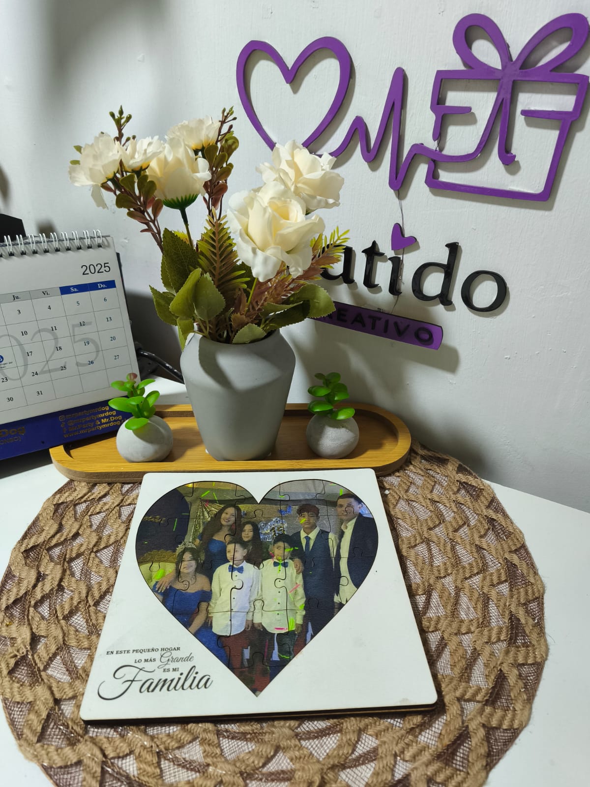 Puzzle  de Madera personalizado forma de  Corazón