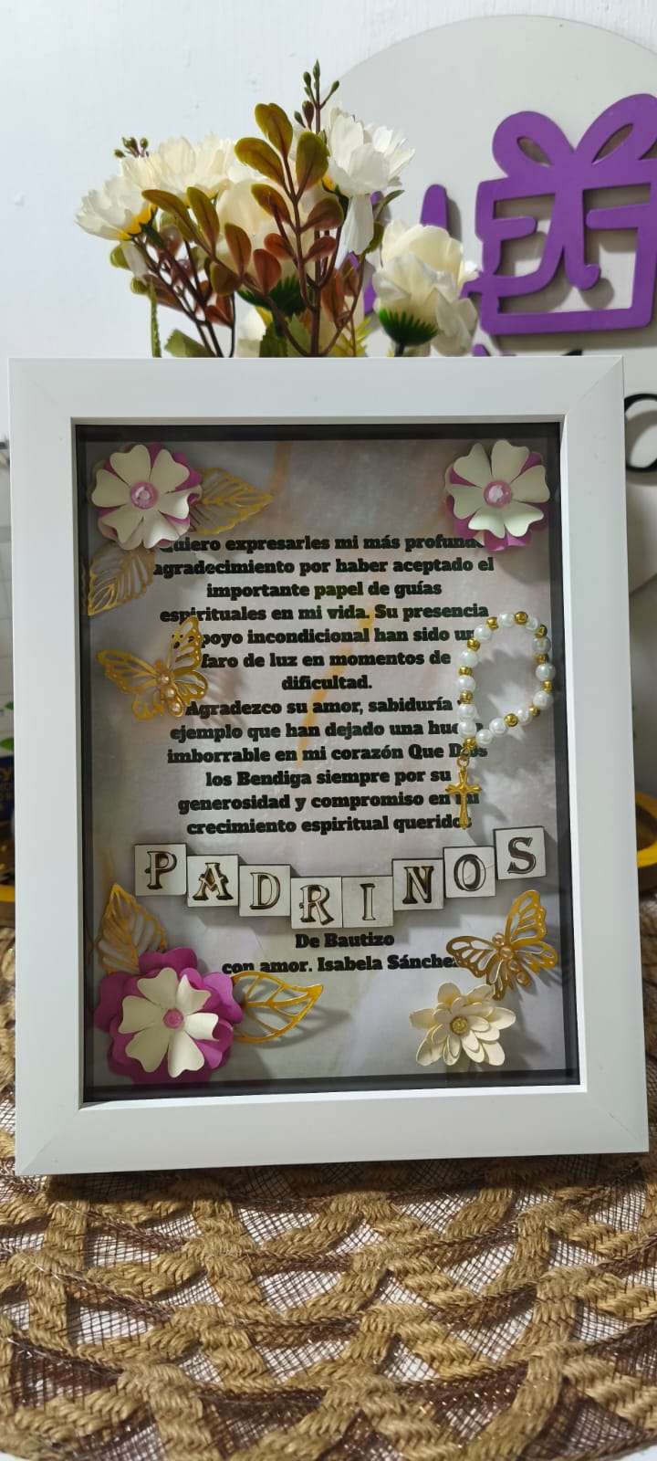 Cuadro de Agradecimiento para Padrinos