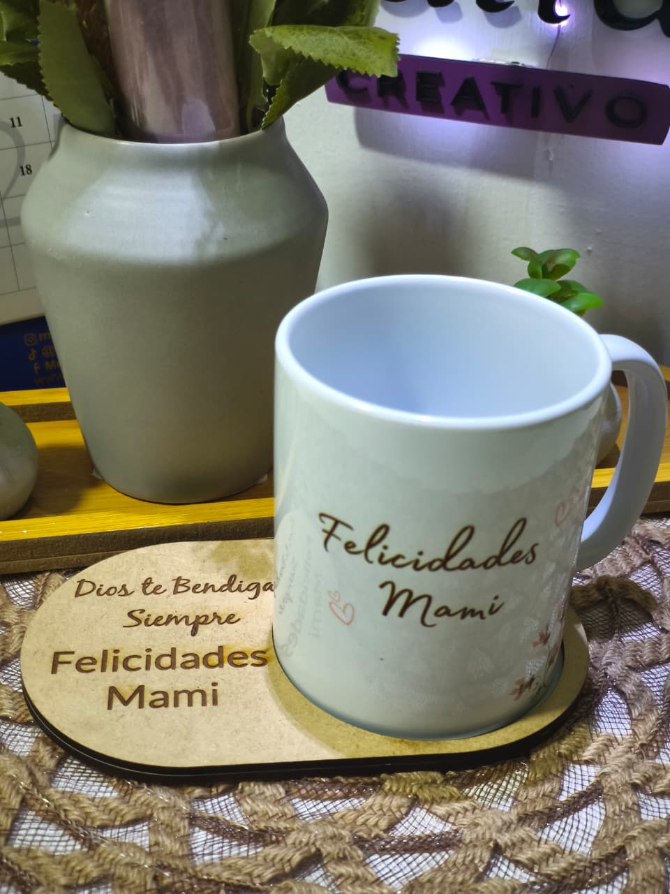 Taza Felicidades Mami