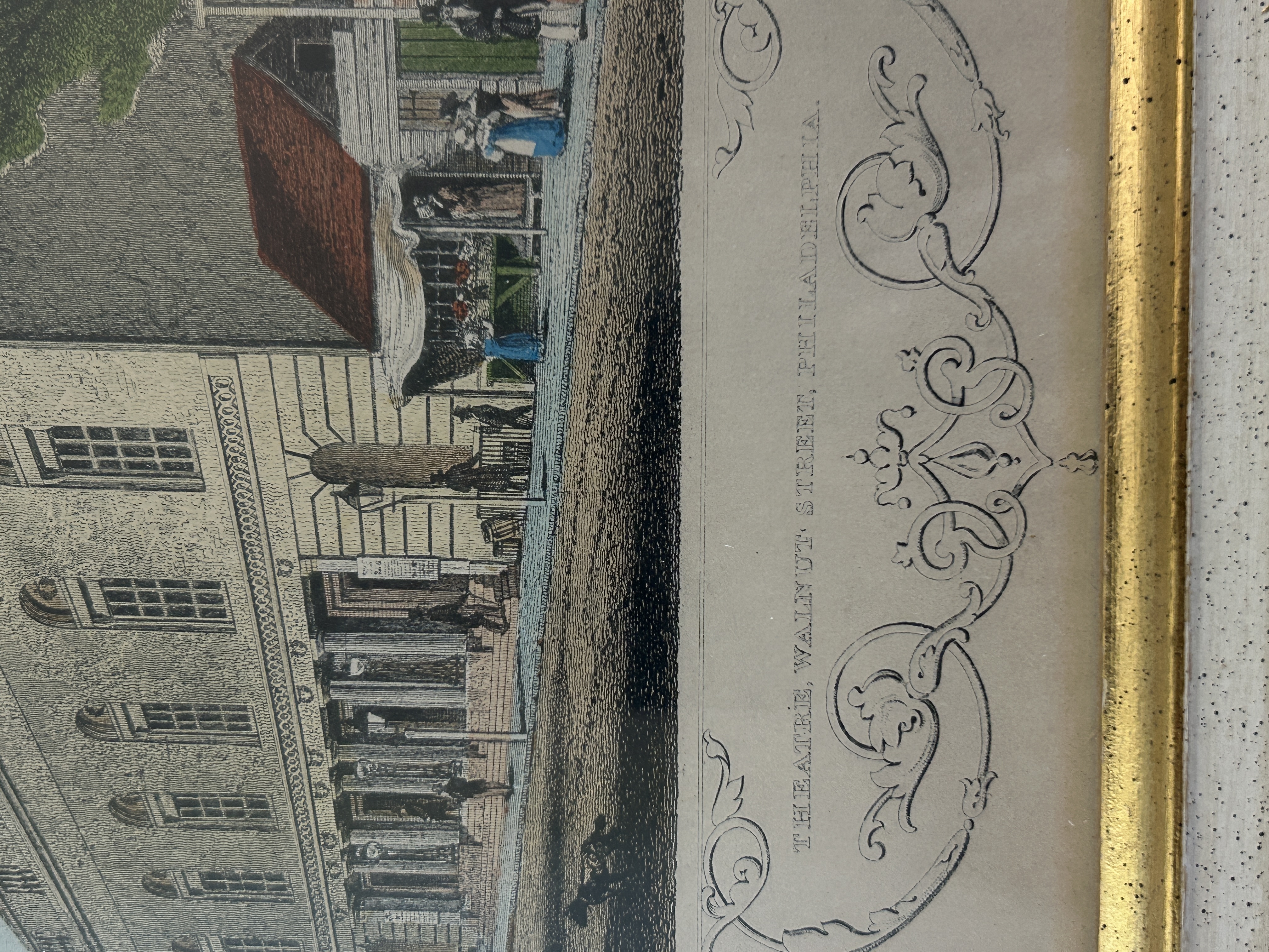 Vintage Framed Building Prints (Set of 2)