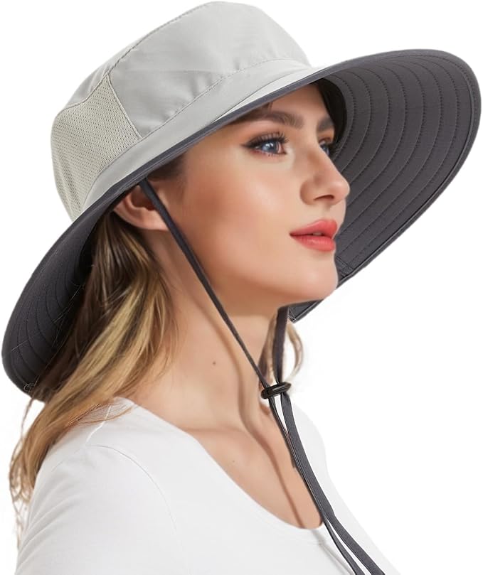 Wide Brim Sun Hat UPF 50+ UV Protection Waterproof Packable Bucket Hat