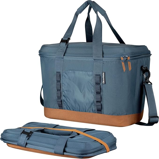 Collapsible Insulated Cooler Bag – 50 Can Leakproof Soft Cooler for Beach
