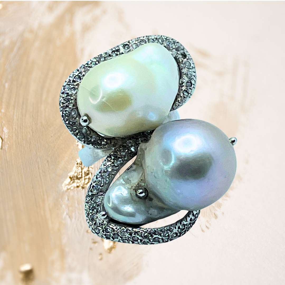 Anel  beleza única do imperfeito, iluminada pelo brilho eterno