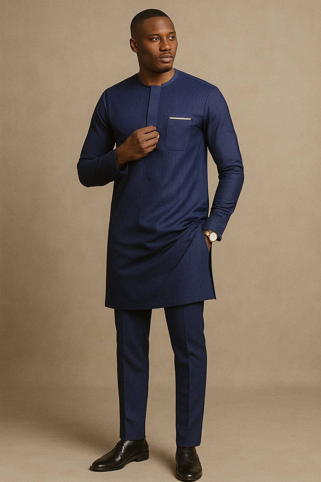 Tenue Indigo Élégance