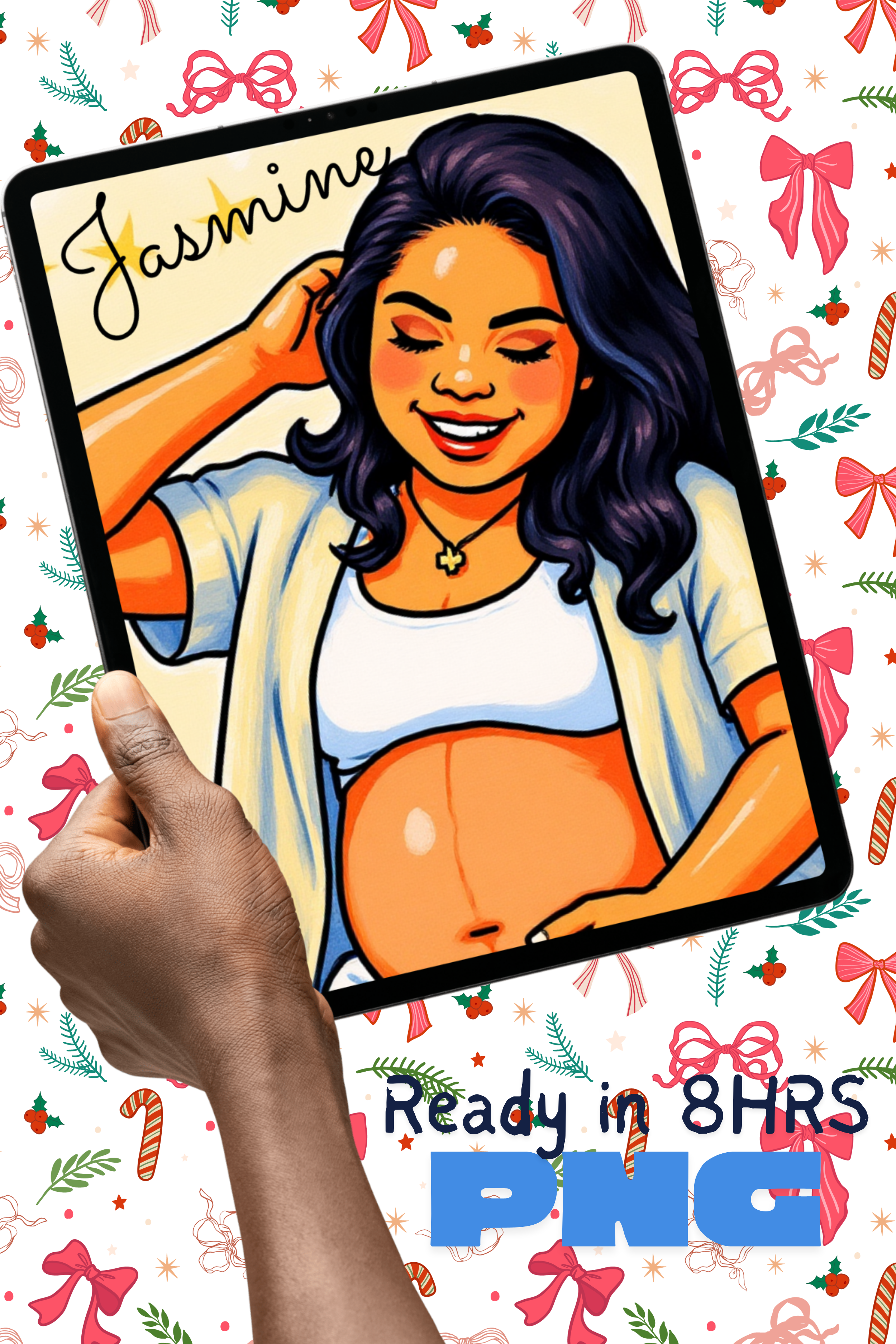 Custom Pregnancy Portrait Art