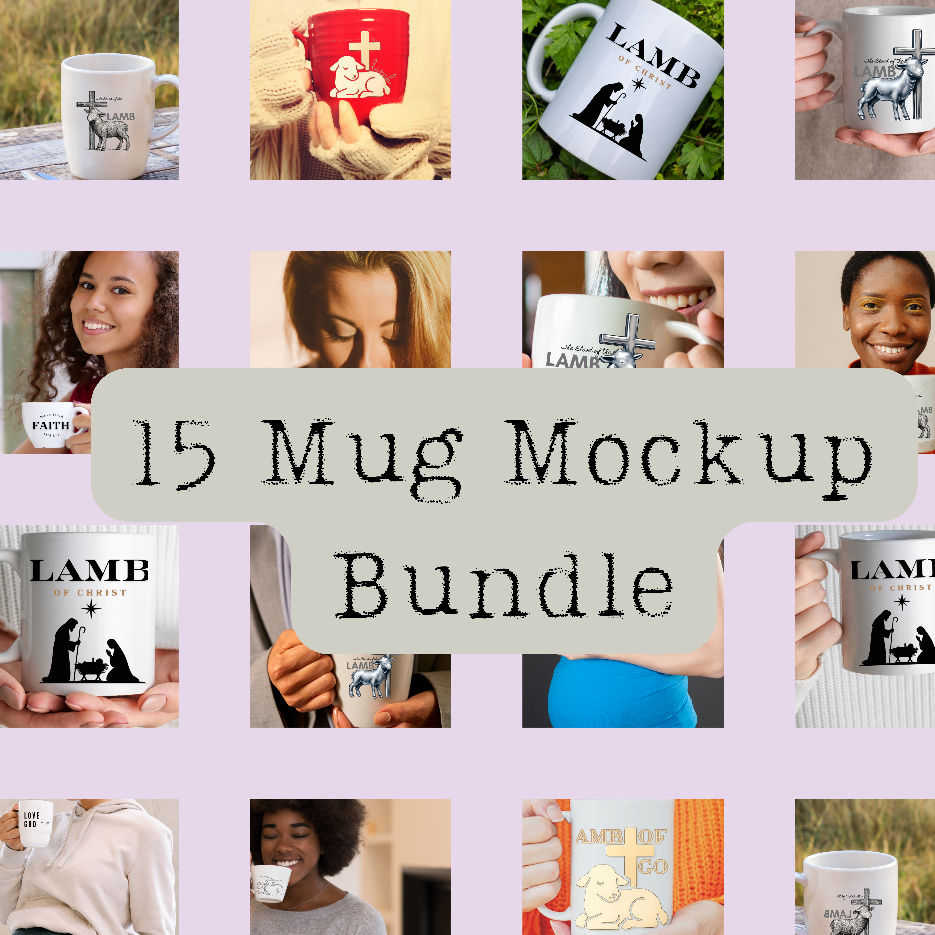 15 Christian Mug Mockup Canva Templates | Faith-Based Mug Mockups for Etsy & POD Sellers (Editable)