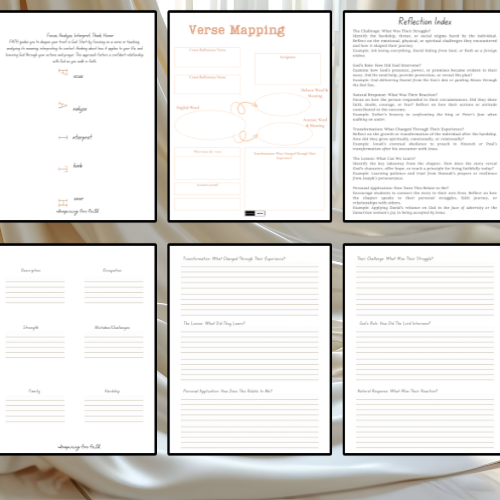 LIGHT  - 9 Pg Bible Reflection Study Worksheet