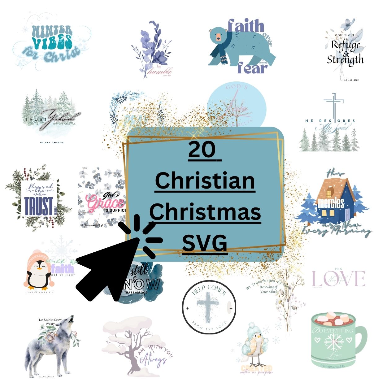 20 Christian Christmas SVG