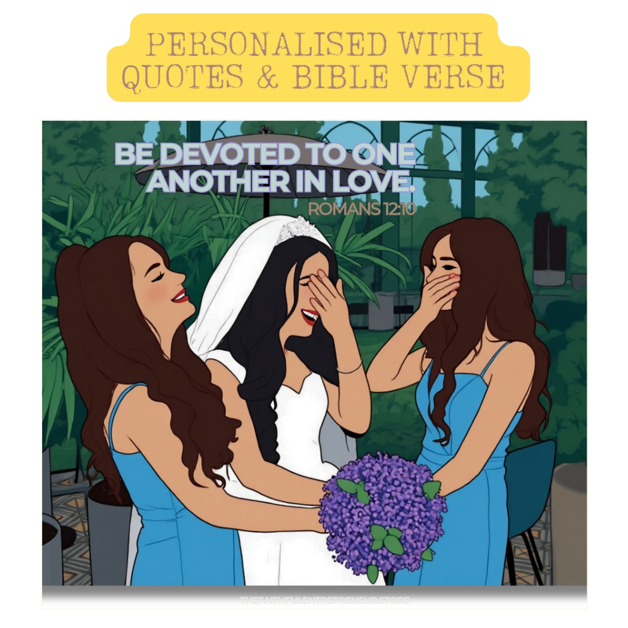 2-Set Custom Bridesmaid Portrait 