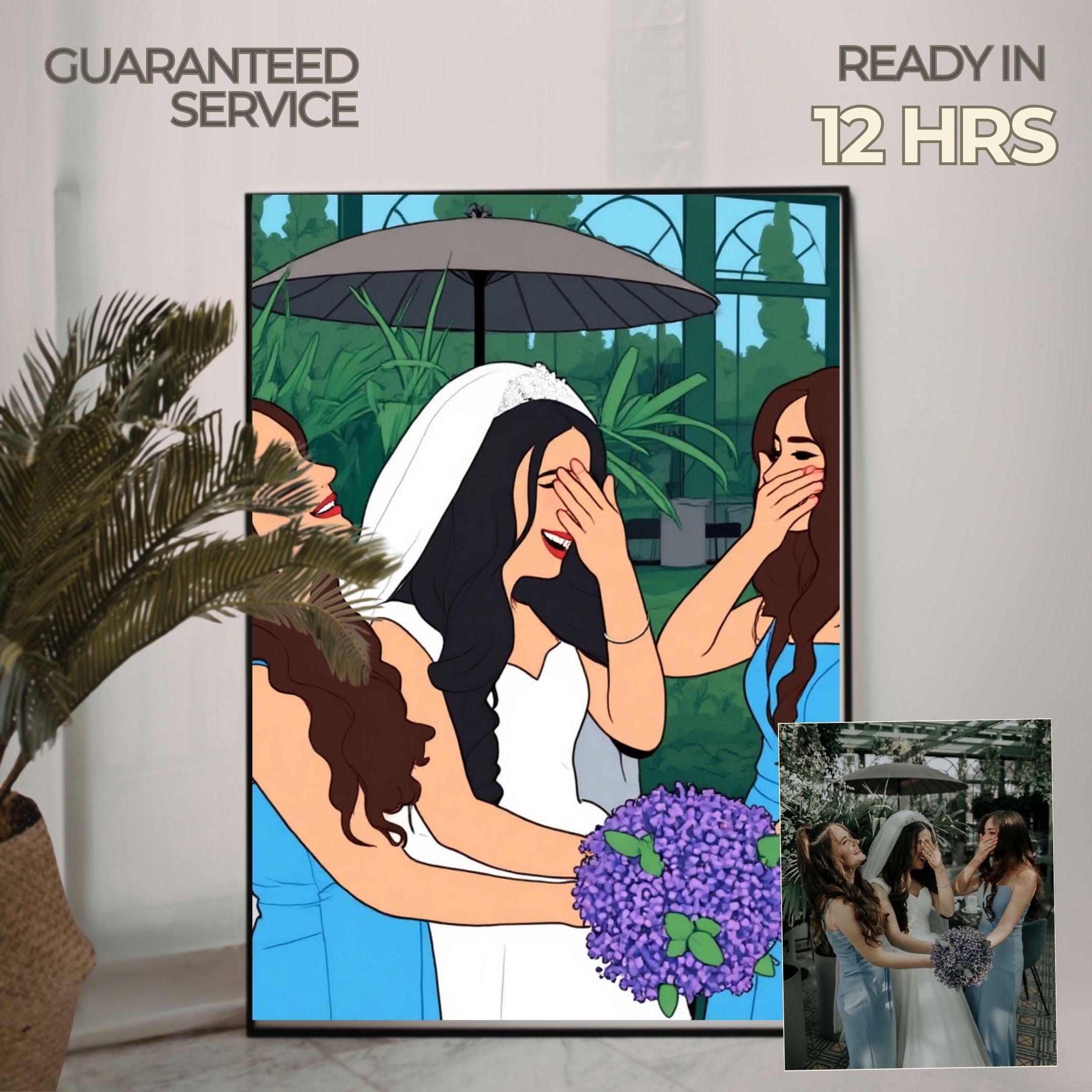 2-Set Custom Bridesmaid Portrait 