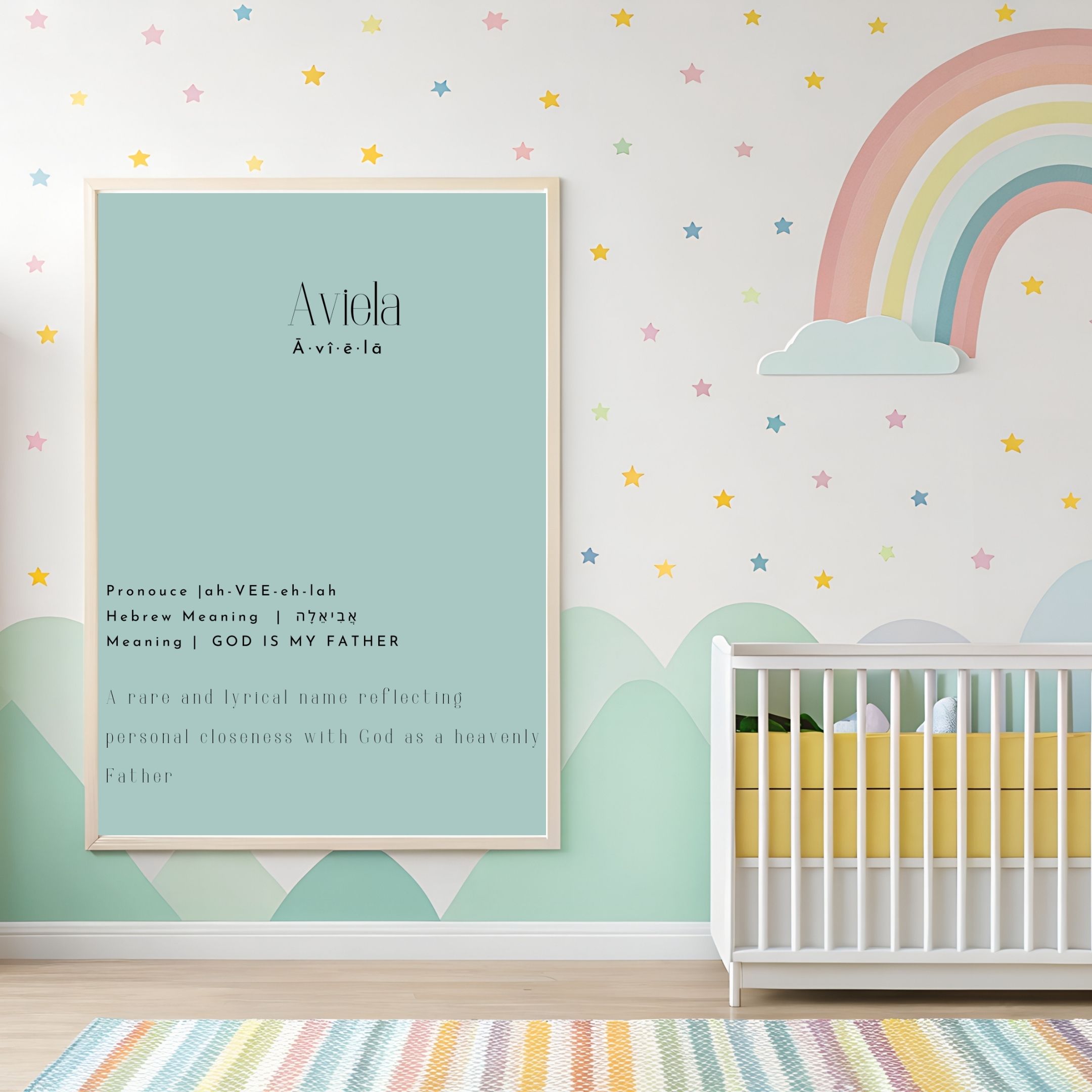 Custom Baby Name Definition Print | Custom Nursery Wall Art | Faith-Based & Meaningful Gift | Digital Download