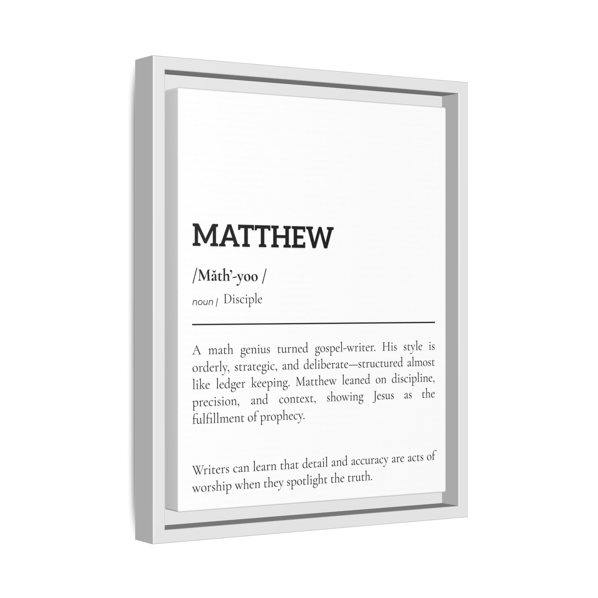 Matthew the Evangelist Wall Art – 11x14 Pinewood Finish Christian Décor | Collectible Bible Character Series