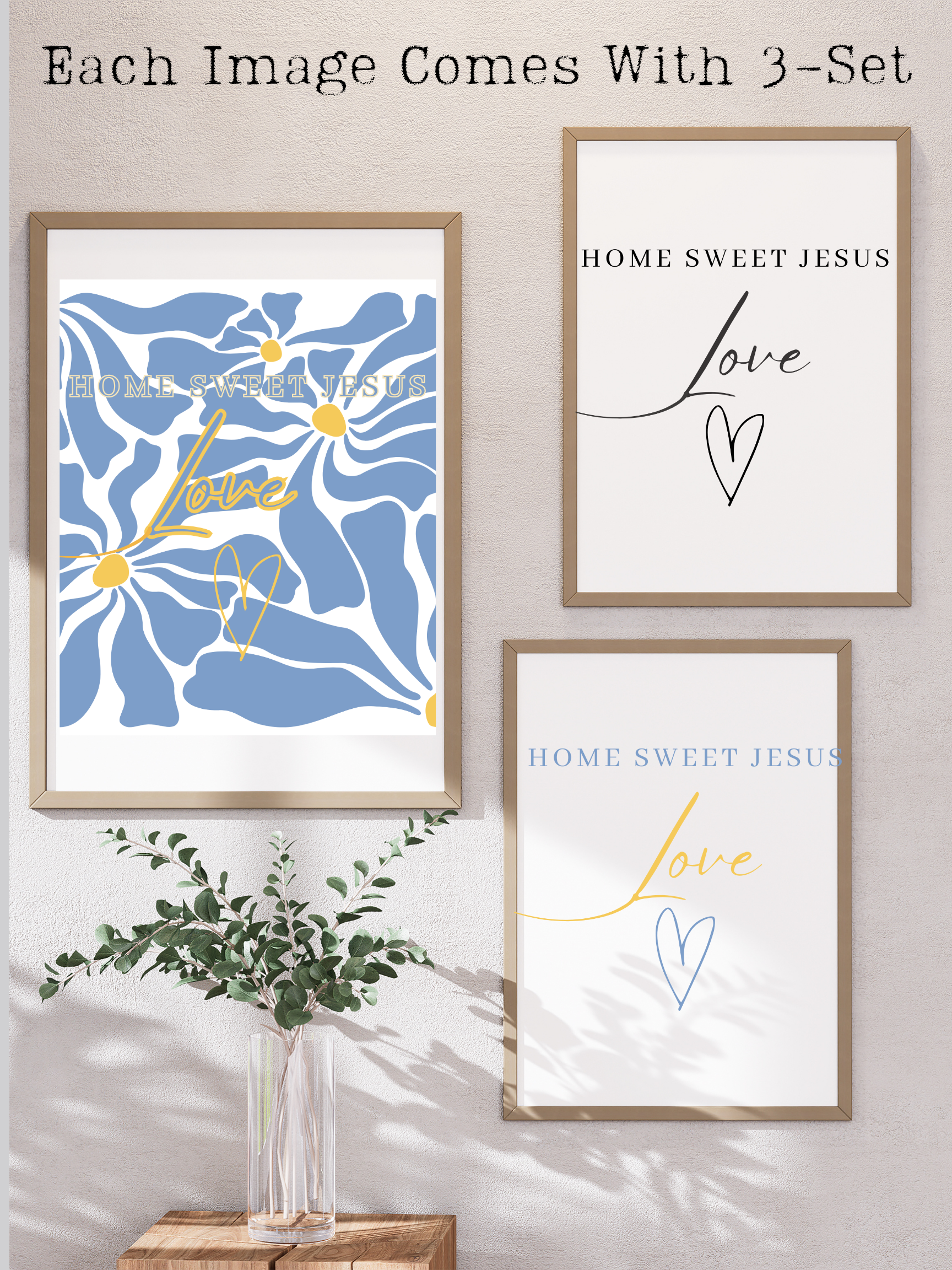 16 Piece Jesus POD & Image Print Set