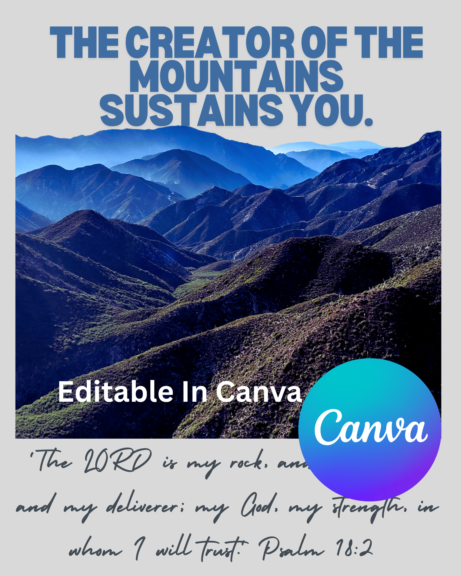 Mountain Inspirational Bible Verse Posters 