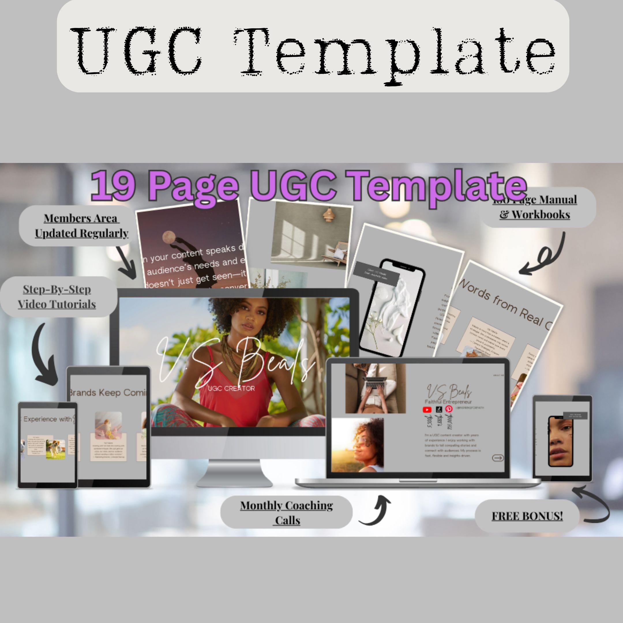 19-Page UGC Media Kit Canva Template – Pitch Brands With Confidence