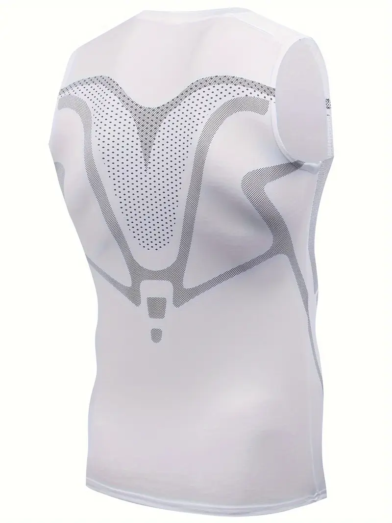 Jeebert Men's 2-Pack Athletic Tank Top - Quick Dry, Breathable & Shaping Compression Vest with Geometric Design
