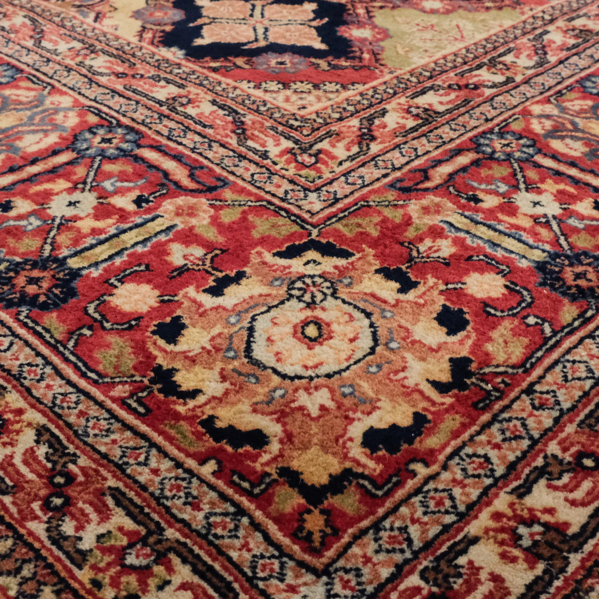 Hand Woven Colorful Bicar Carpet with Floral Patterns
