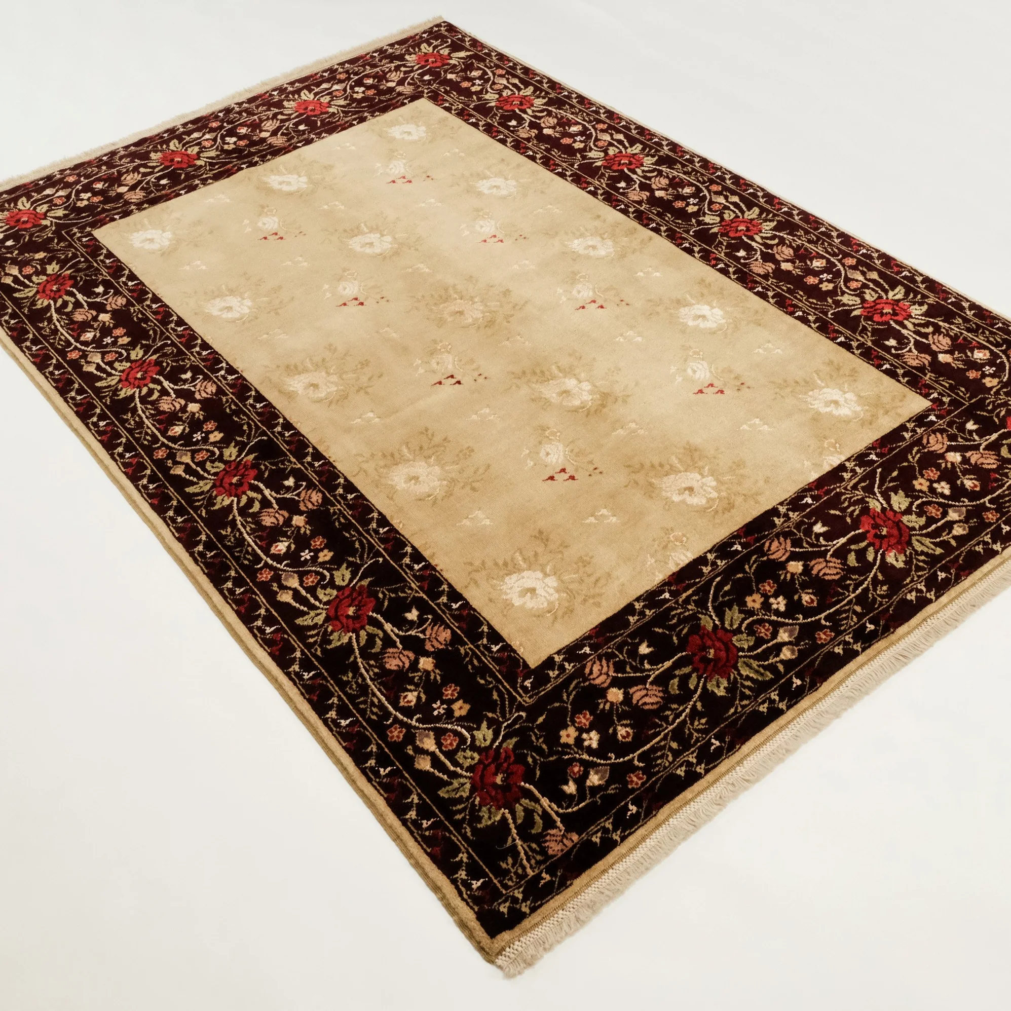 Harem Series Hand Woven Silk Carpet with Uşak Pattern