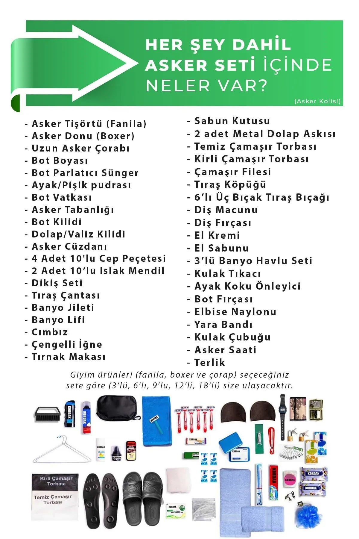 Soldier Package 6-Piece All-Inclusive Soldier Set - Paid Military Supplies - Paid Soldier Package